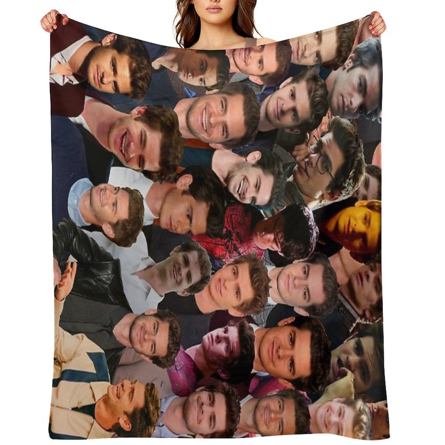 Andrew Garfield Photo Collage Throw Blanket