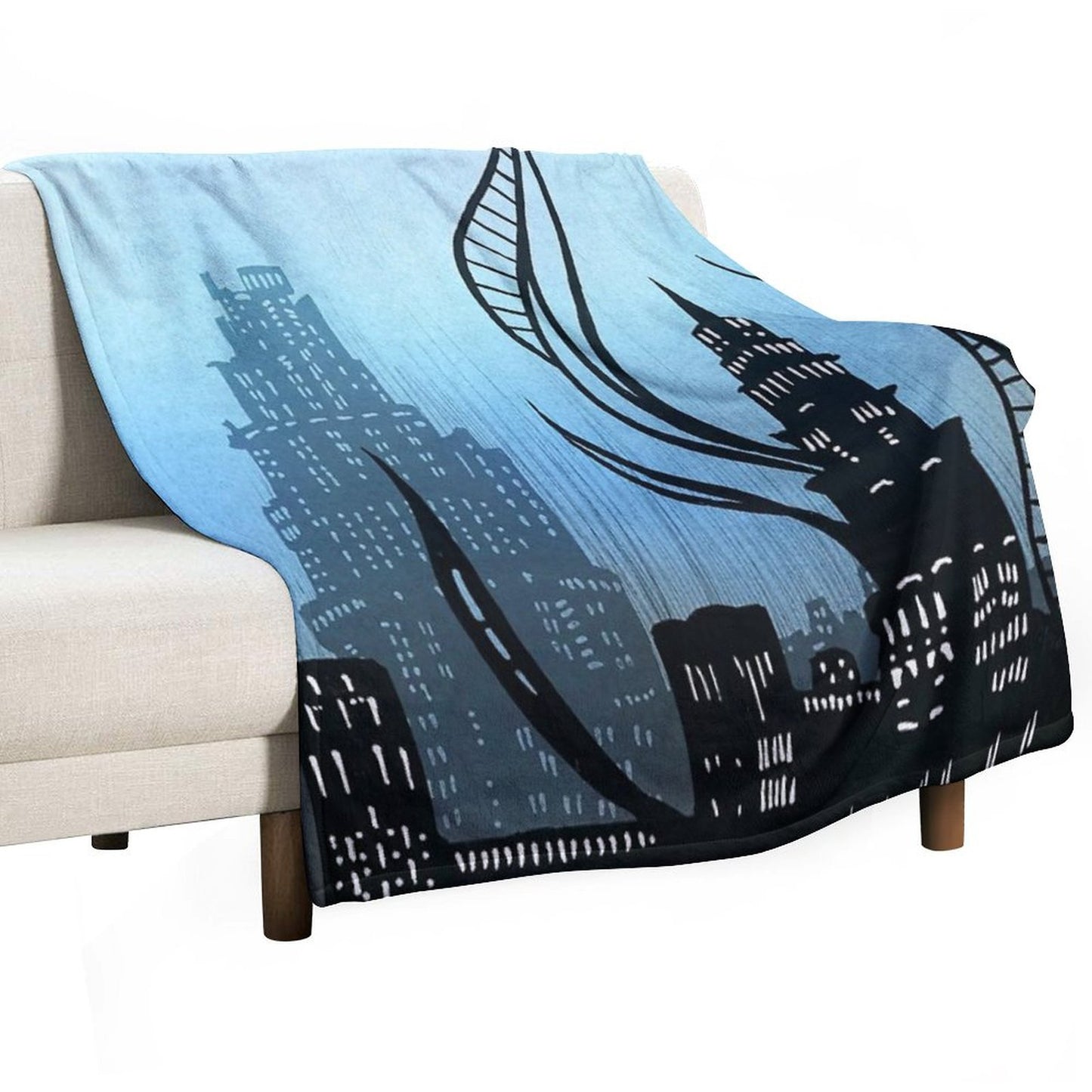 Amaurot - Inktober Throw Blanket