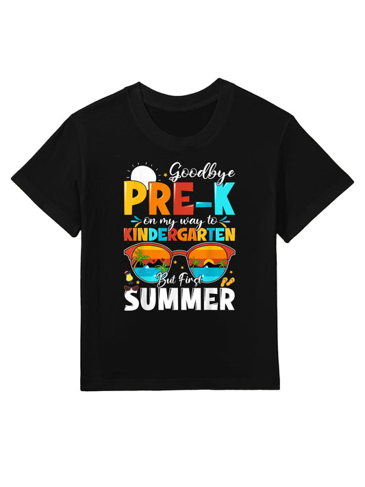 Goodbye Pre-k Graduation To Kindergarten Hello Summer Kids Kids T-Shirt