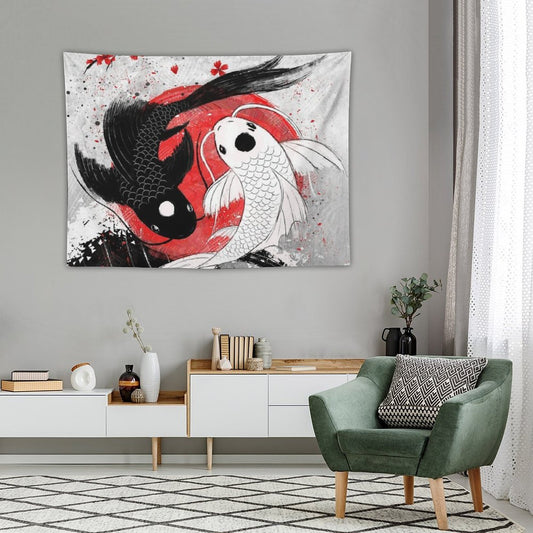 Koi Fish - Yin Yang Tapestry
