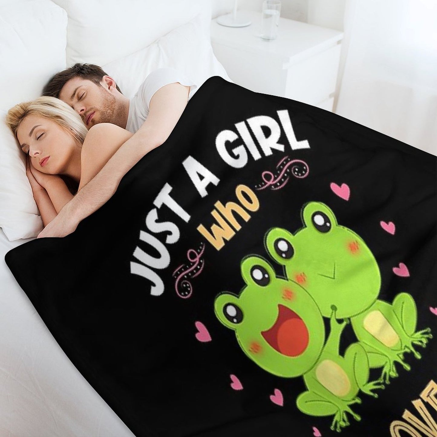 Just A Girl Who Loves Frogs Gift Throw Blanket