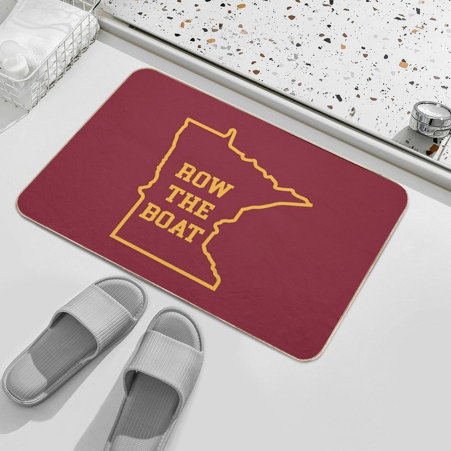 Row The Boat MN Outline Bath Mat
