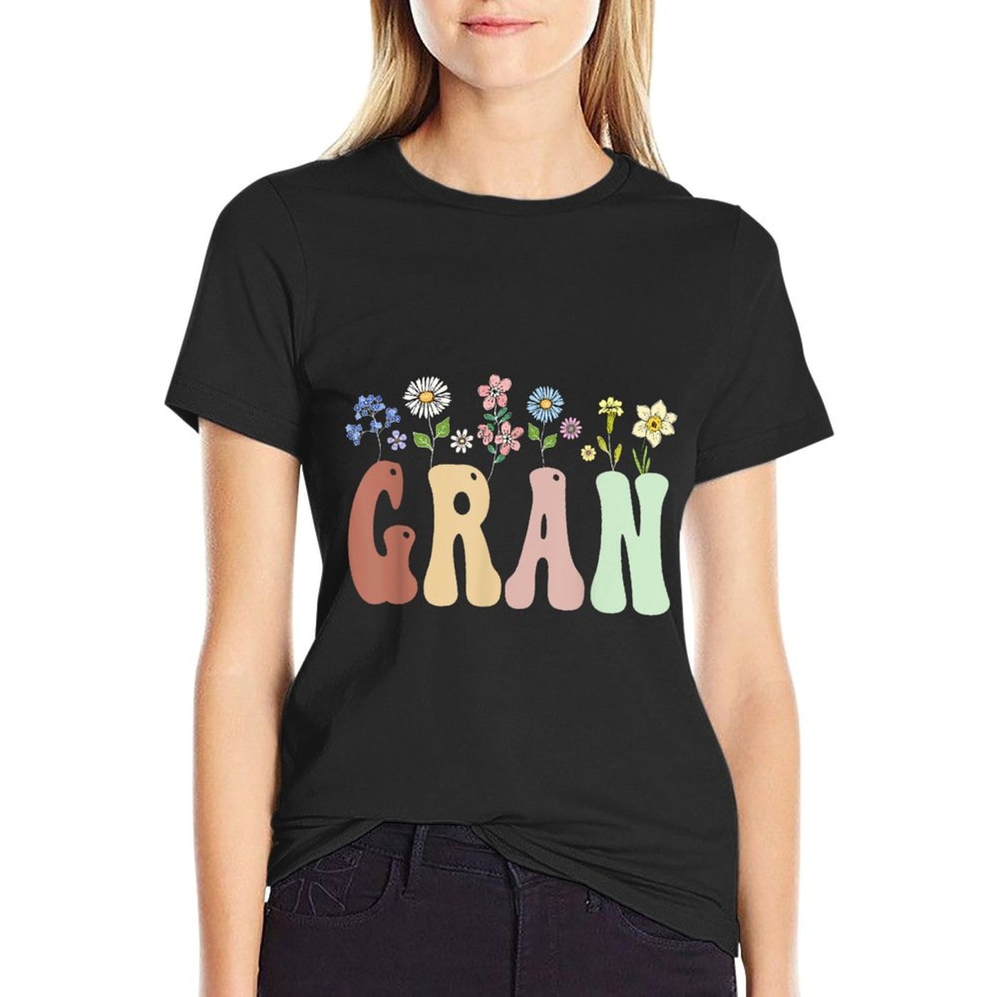 Gran Gifts Women Wildflower Floral Design Gran T-Shirt