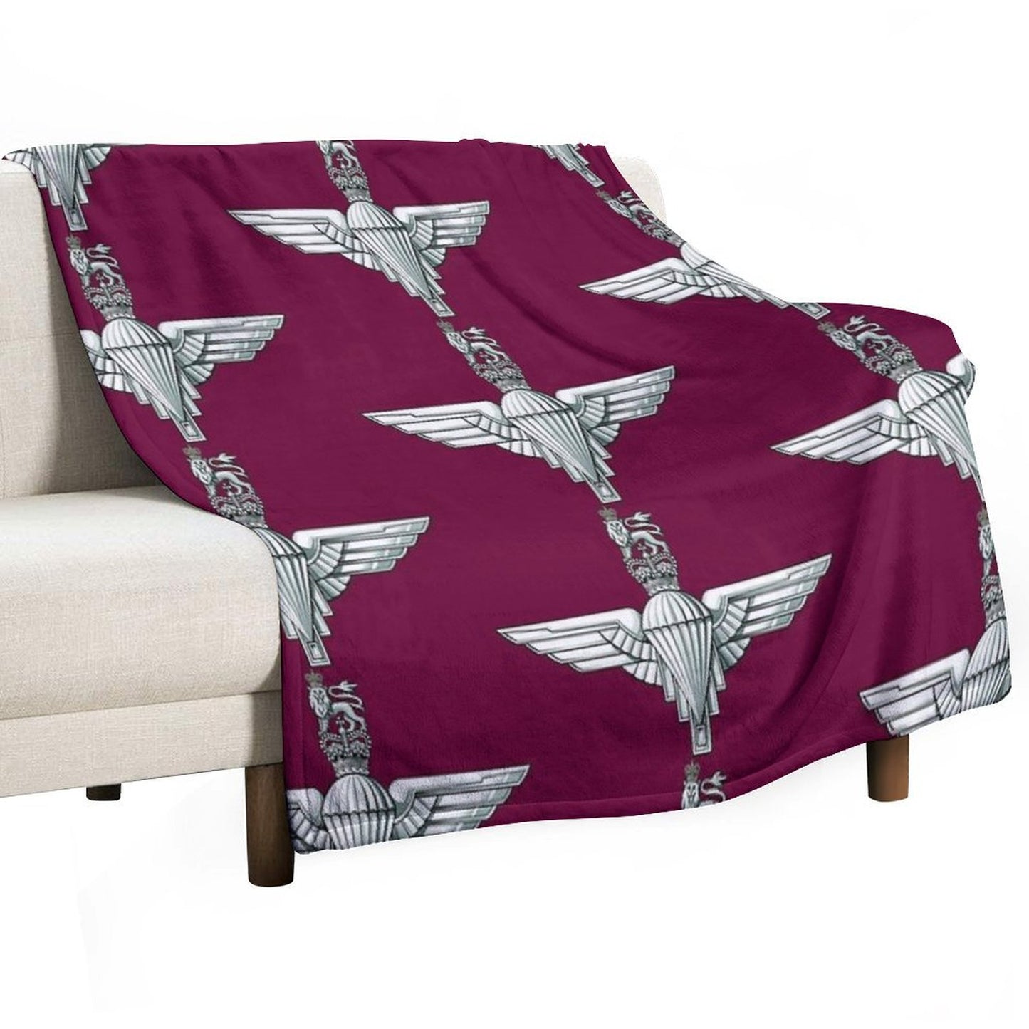 Parachute Regiment Cap Badge Throw Blanket