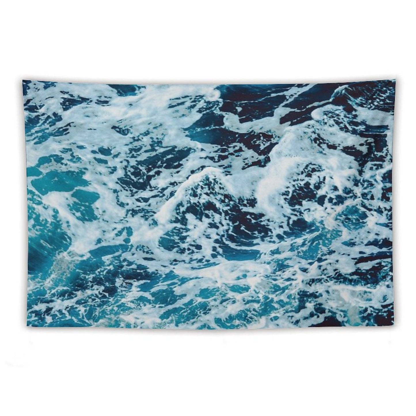 Turquoise Blue Ocean Waves Tapestry