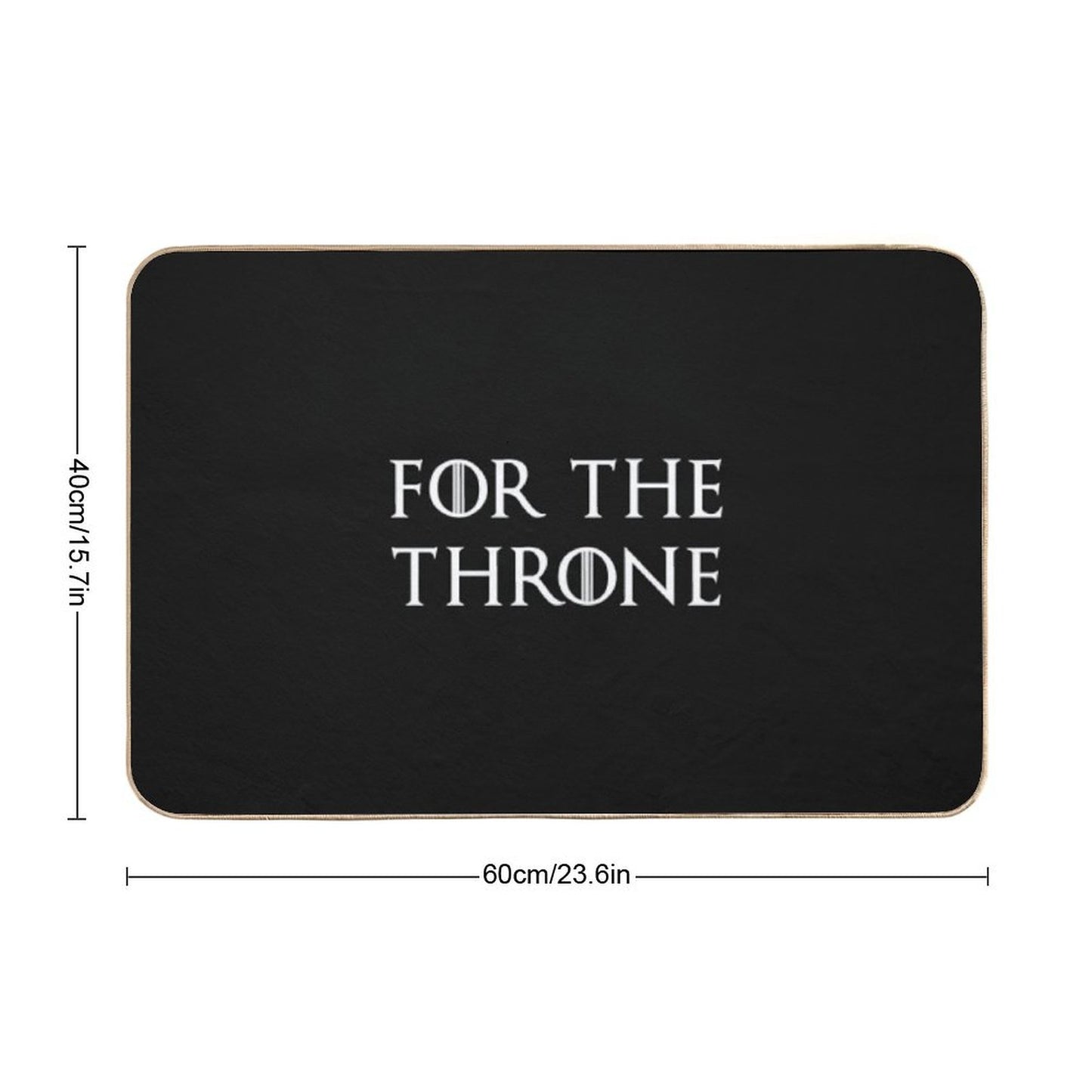 For The Throne White Bath Mat