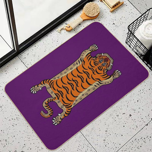 TIBETAN TIGER RUG-purple Bath Mat