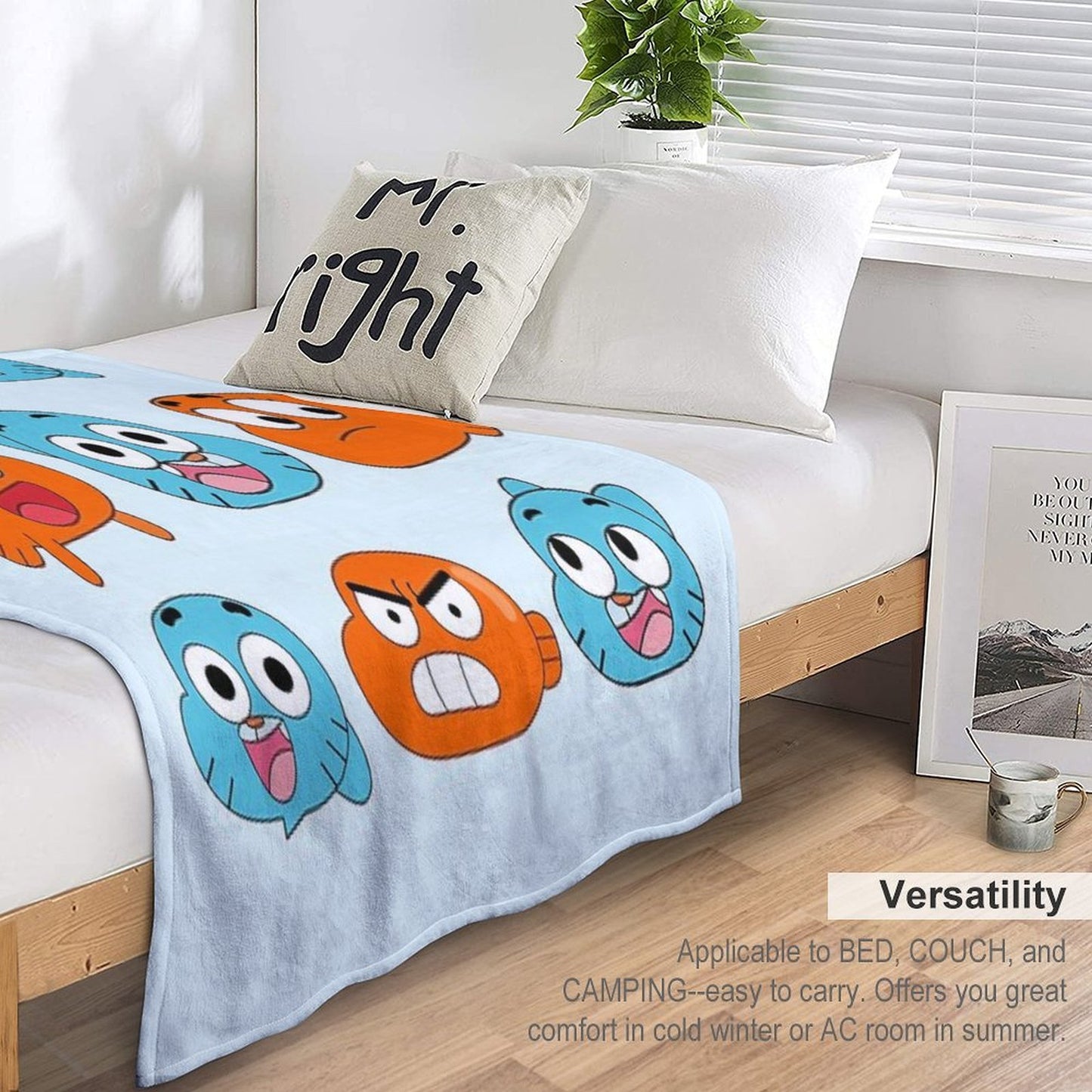 The Amazing World of Gumball™, Gumball & Darwin Faces Features Throw Blanket