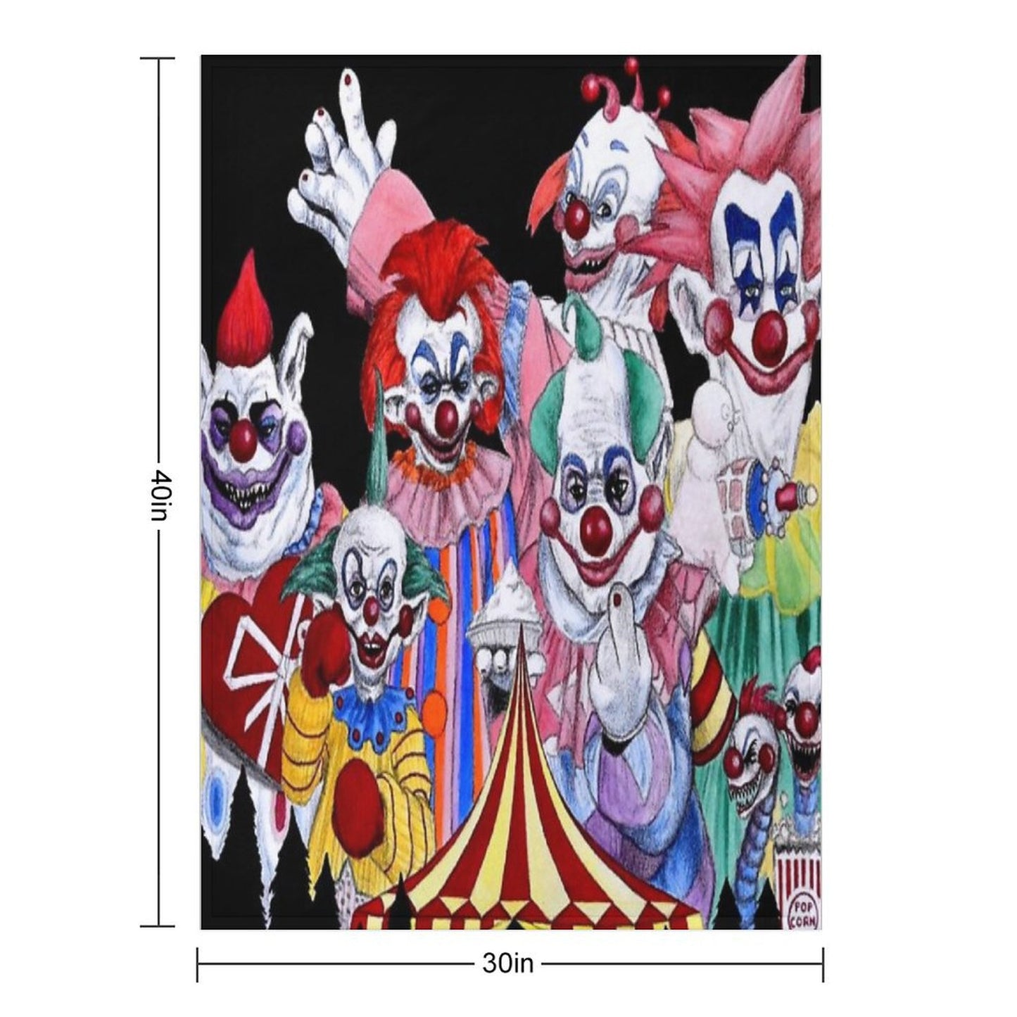 Killer Klowns From Outer Space! Throw Blanket
