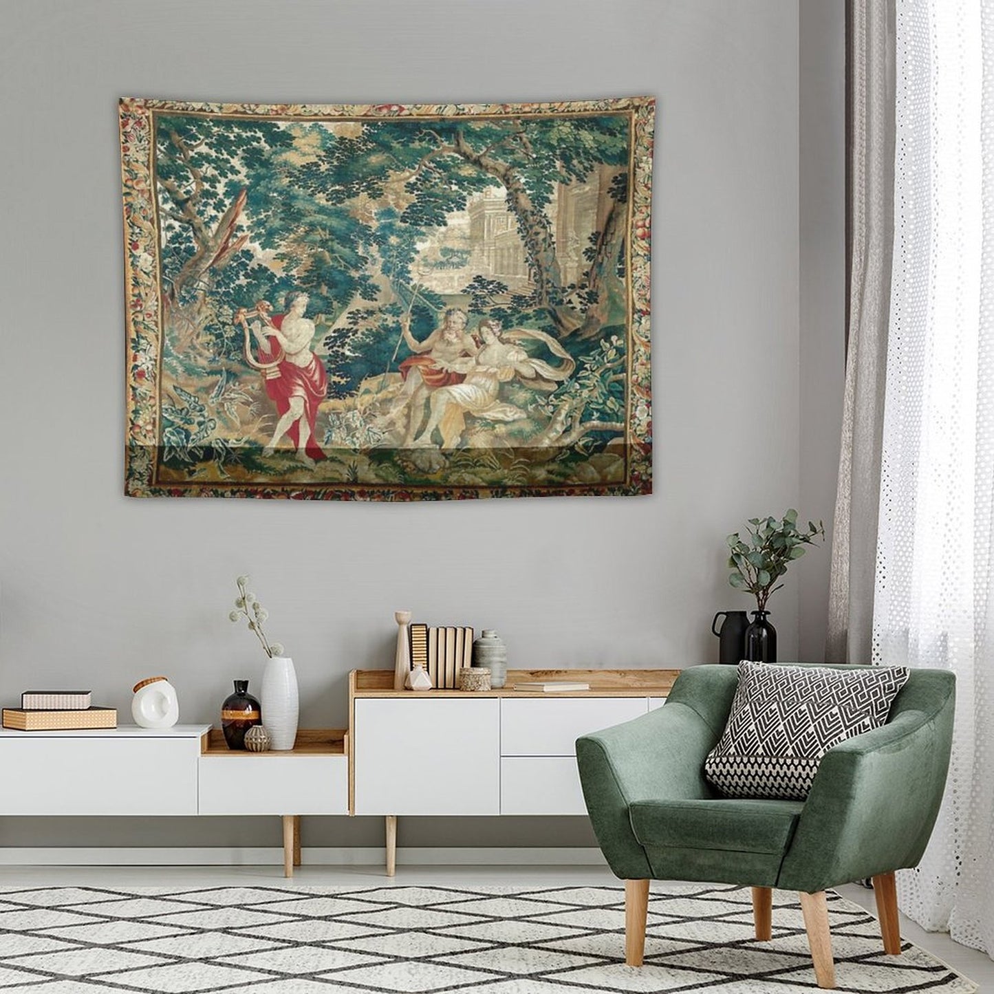 Orpheus Playing The Lyre to Hades And Persephone, from Orpheus And Eurydice Or The Metamorphoses Tapestry