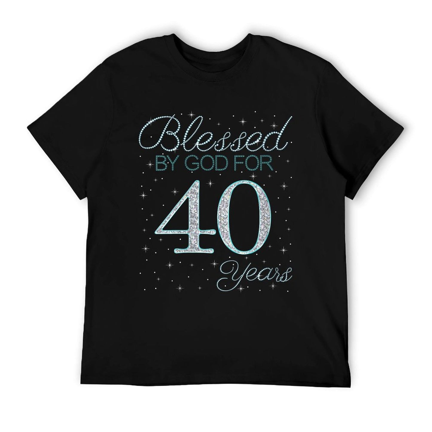 Womens Blessed By God For 40 Years 40th Birthday 40 Year Old Gifts Trendy Pattern T-Shirt