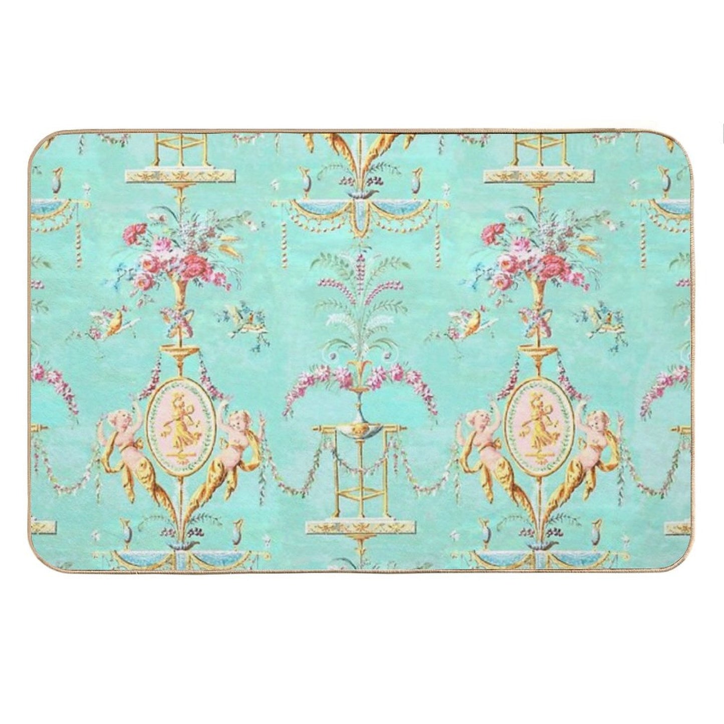 Marie Antoinette French Rococo Paris Pattern Bath Mat