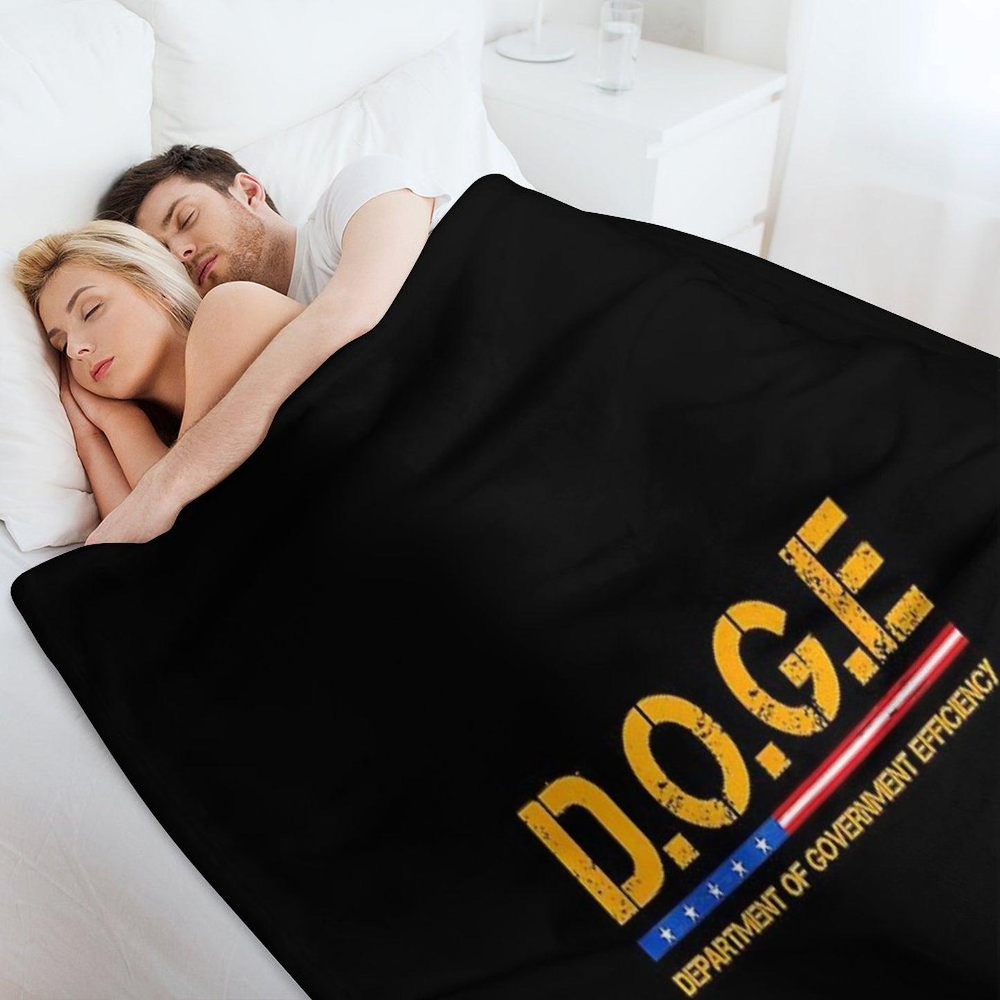 Doge D.O.G.E. Department Of Government Efficiency Throw Blanket