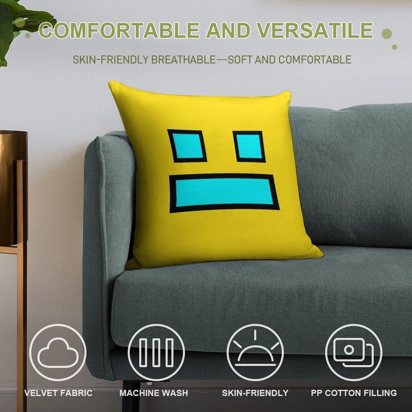 Funny Gaming Soft Luxury Feel Throw Pillow