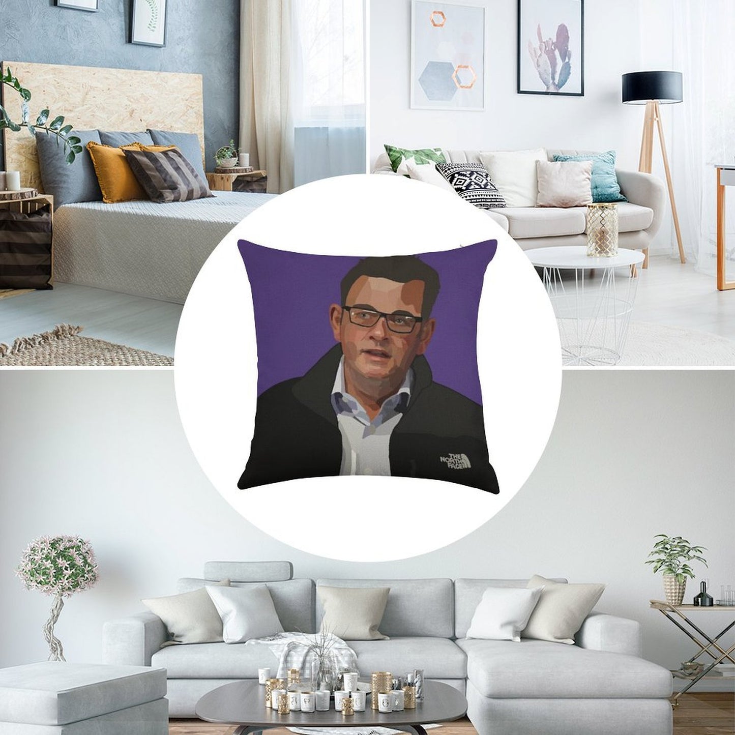 Dan Andrews – North Face Linen Throw Pillow Cover