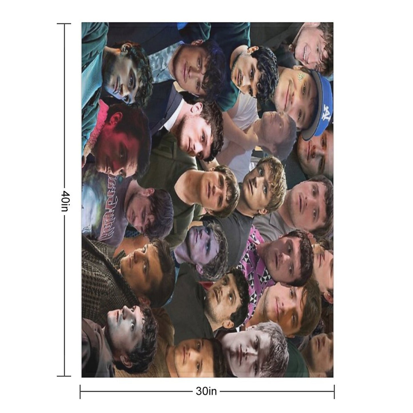 JoshHutcherson Photo Collage Throw Blanket