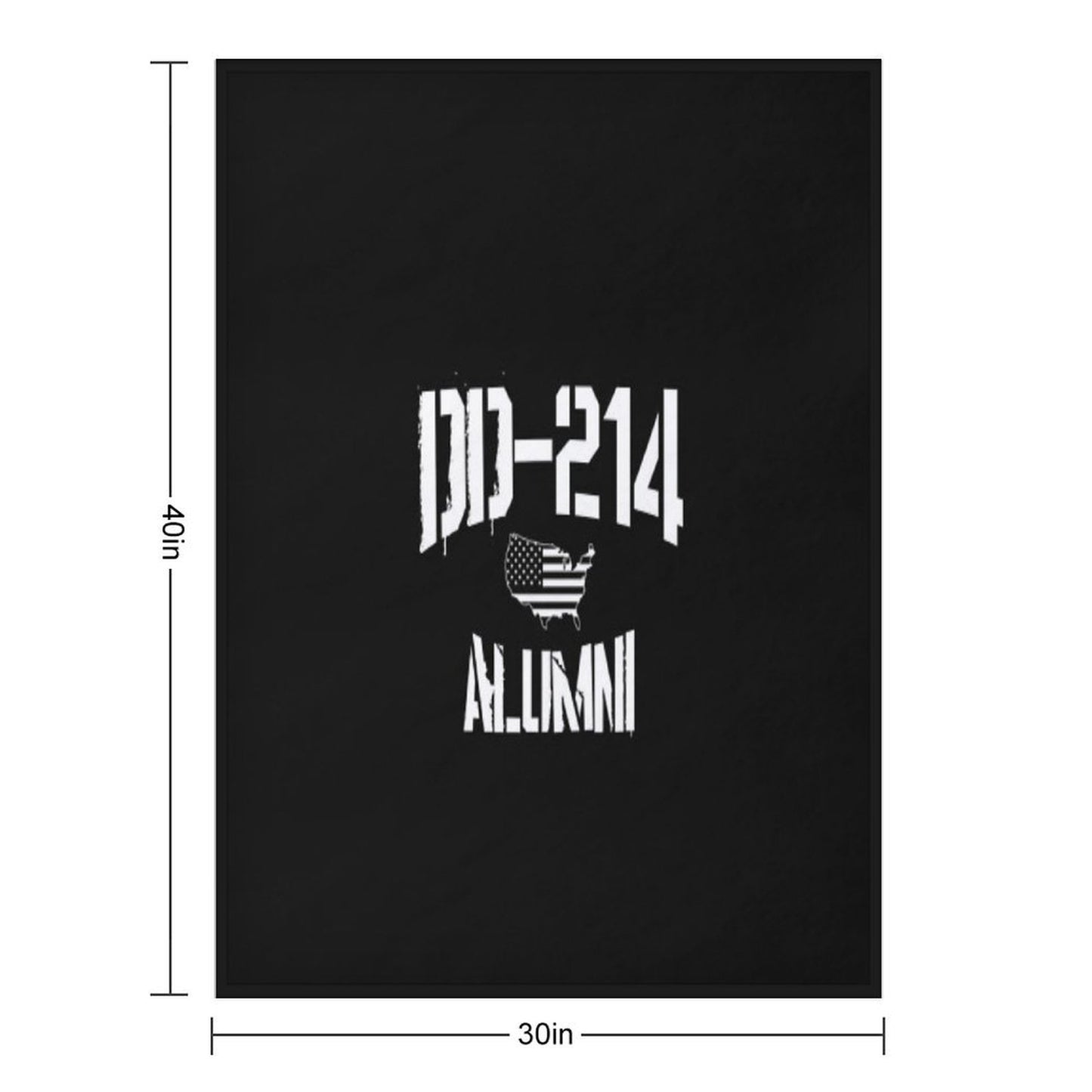 DD-214 Alumni Veteran Appreciation Gift US Flag Throw Blanket