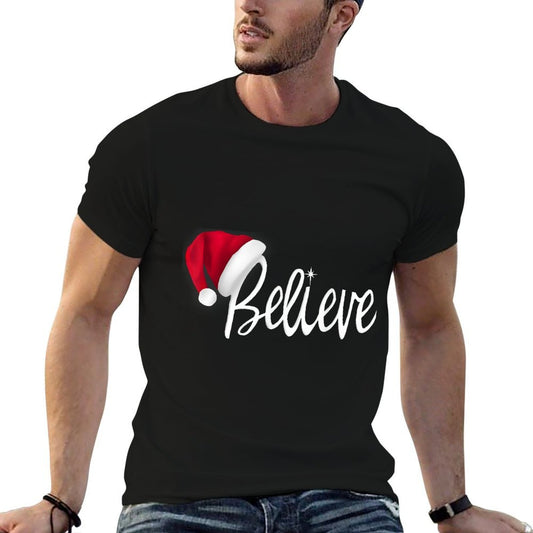 Christmas - Believe in Santa Claus Heathered Texture T-Shirt