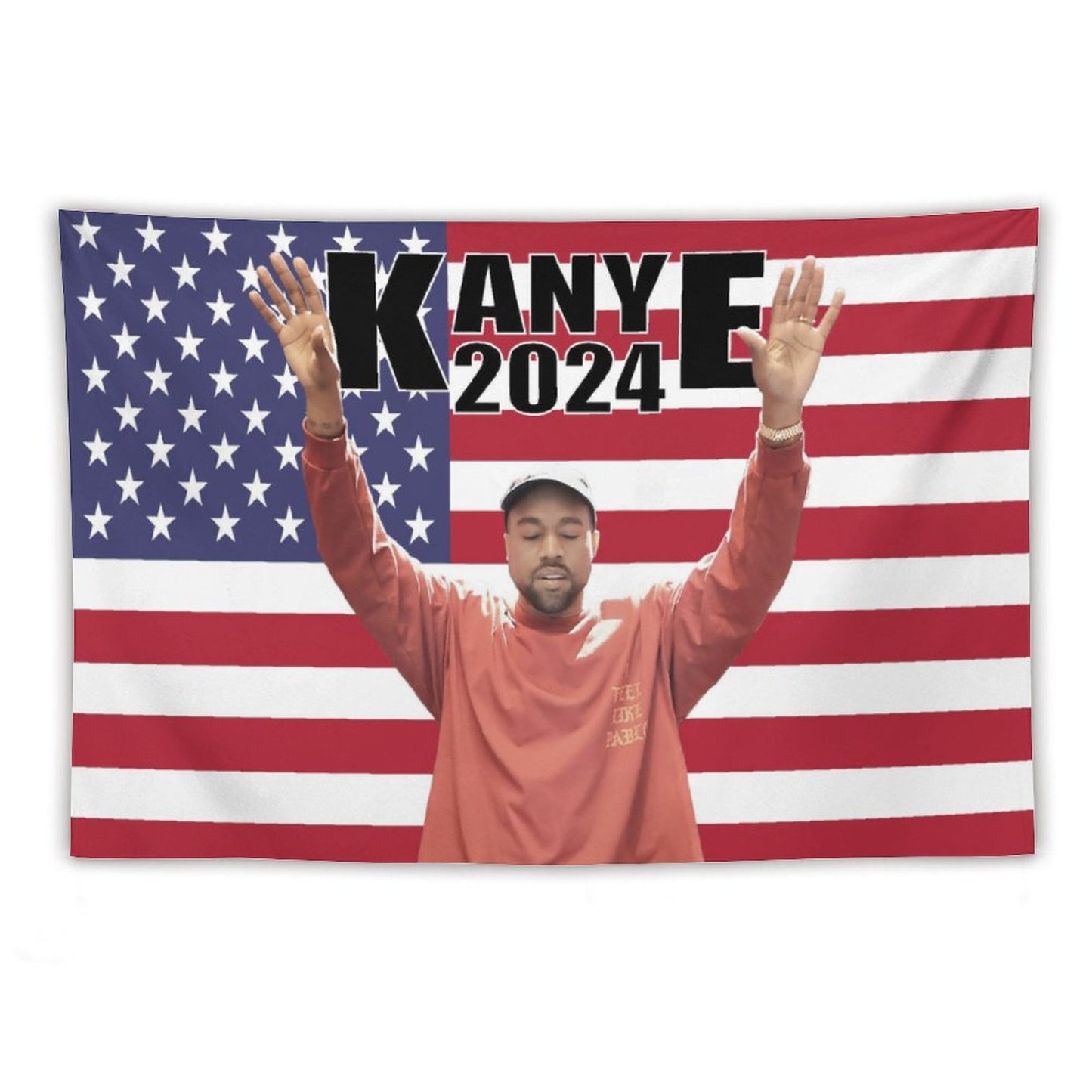 Kanye 2024 West America Flag Tapestry