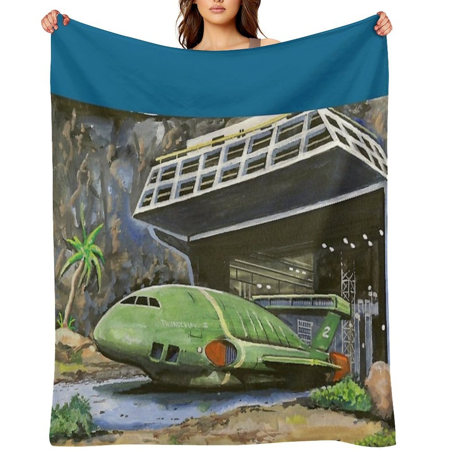 Thunderbird 2 from Thunderbirds Throw Blanket