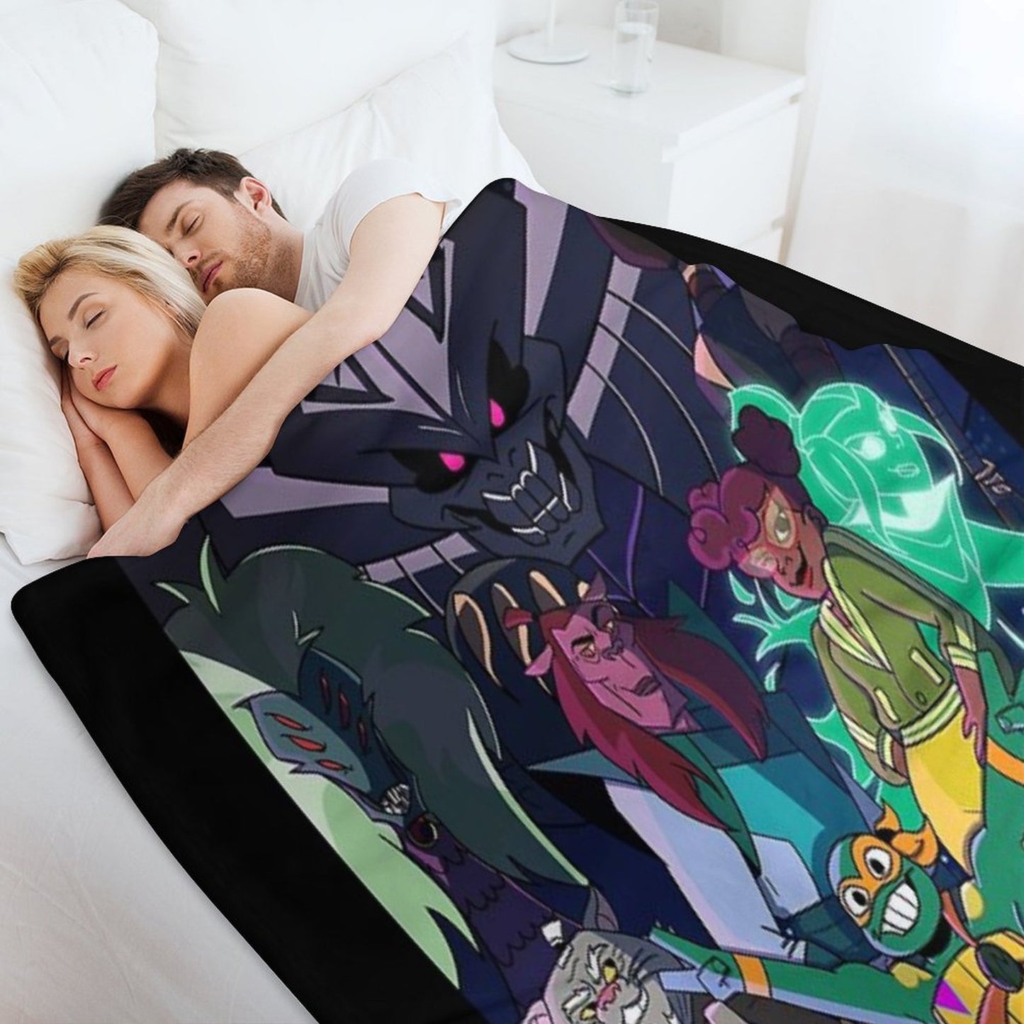 Rise of The Teenage Mutant Ninja Turtles Finale Throw Blanket