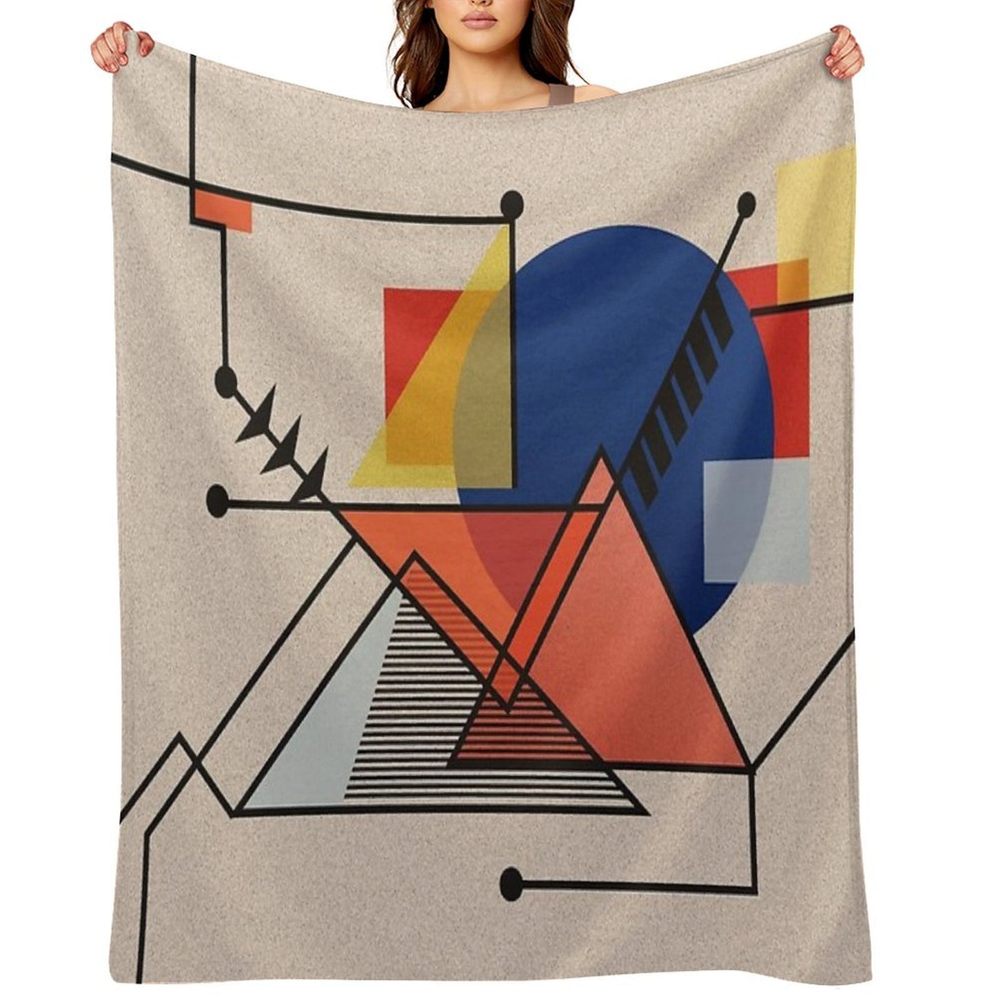 Midcentury Modern Abstraction Throw Blanket