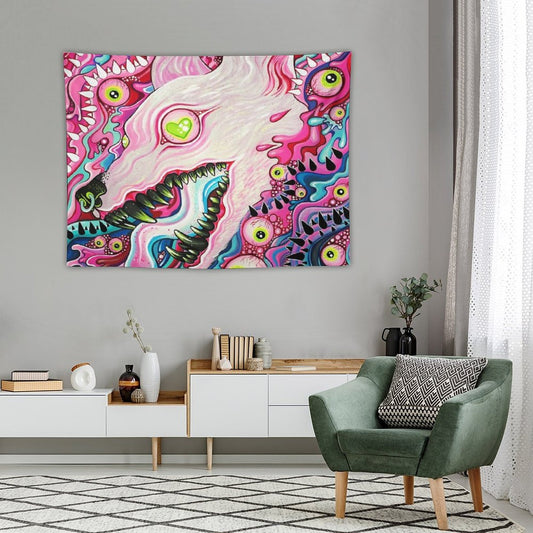 Glitterwolf Acrylic Painting Tapestry