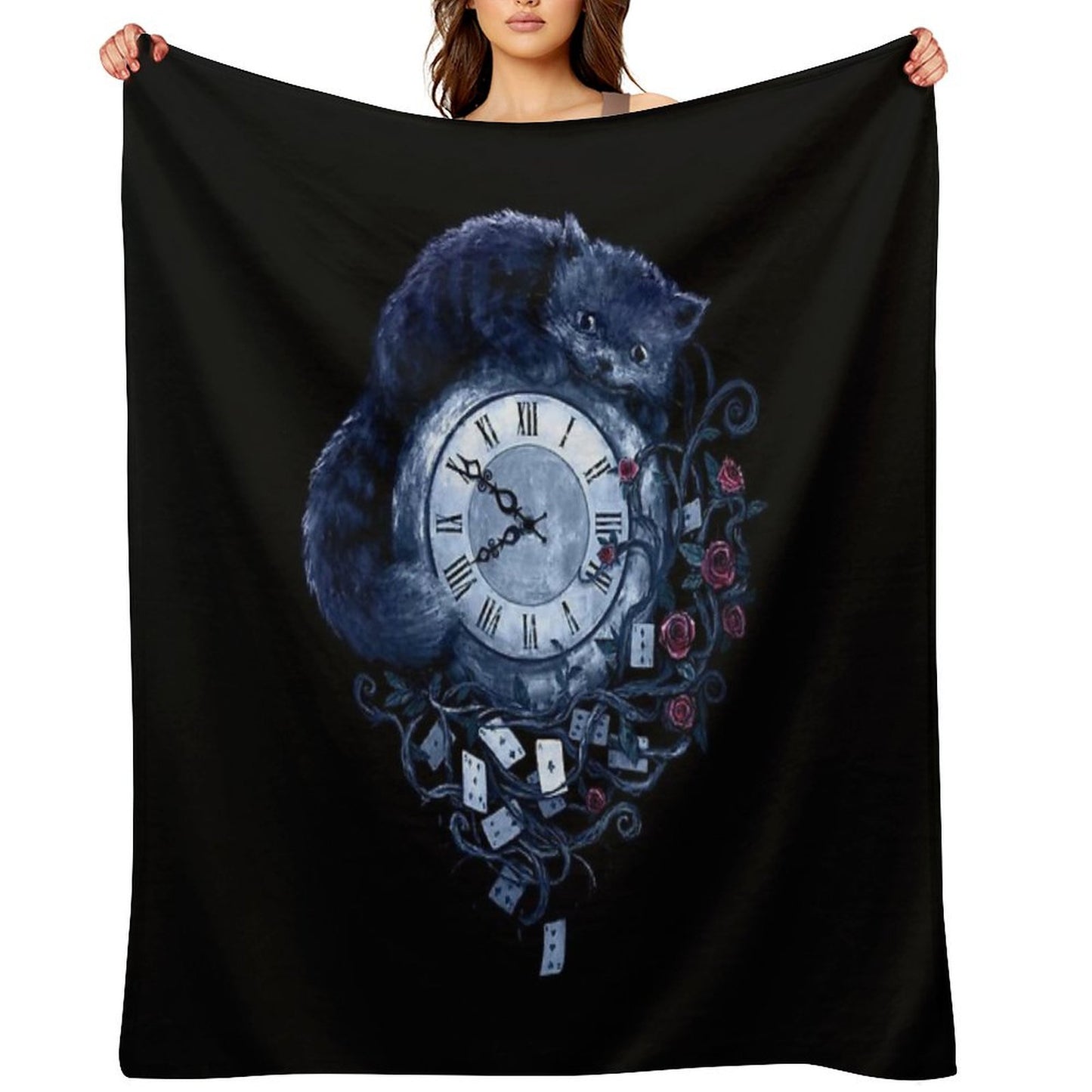 Time in Wonderland Throw Blanket