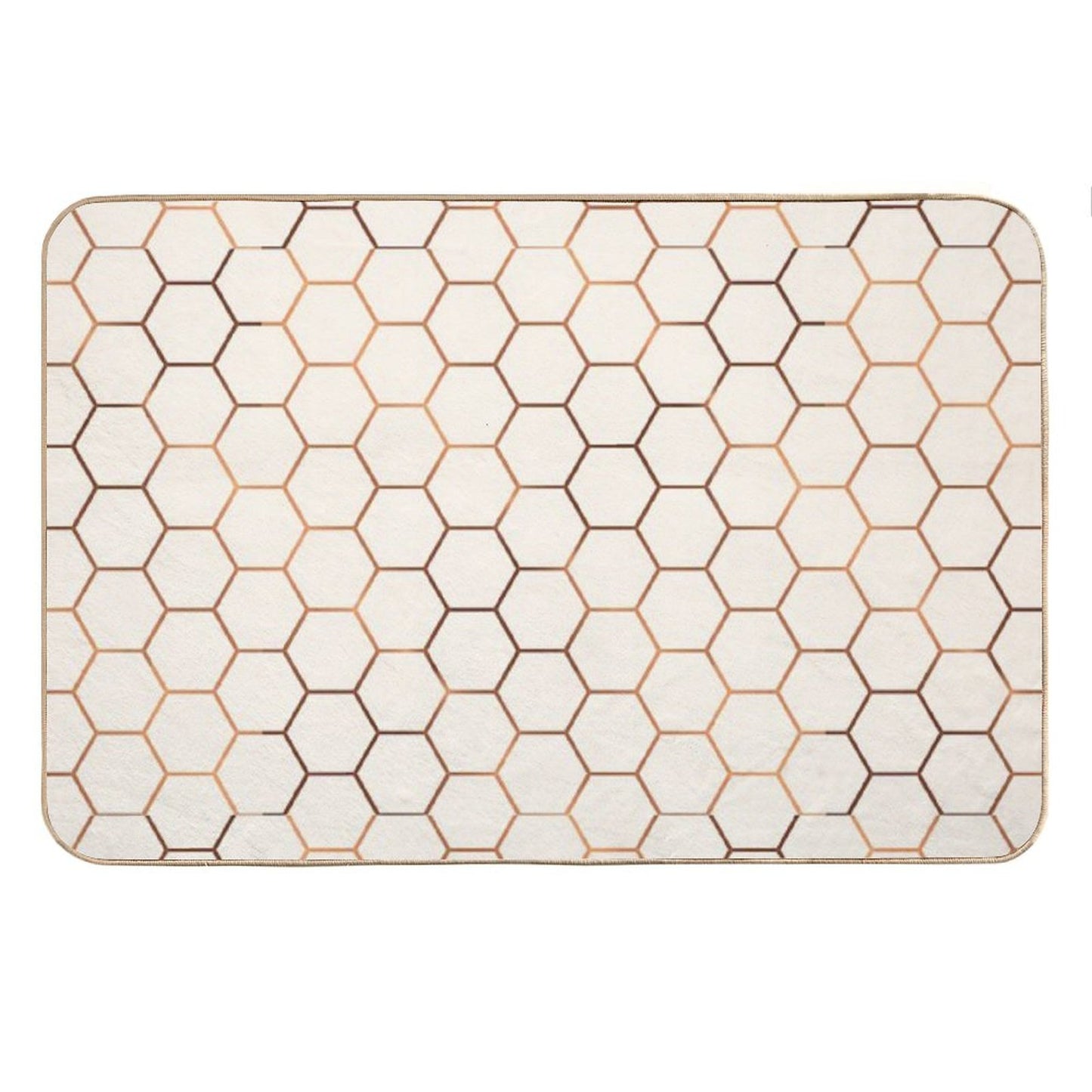 Rose Gold Copper Honeycomb Bath Mat