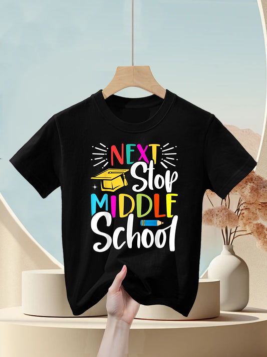 Next Stop Middle School Elementary School Funny Graduation Kids T-Shirt