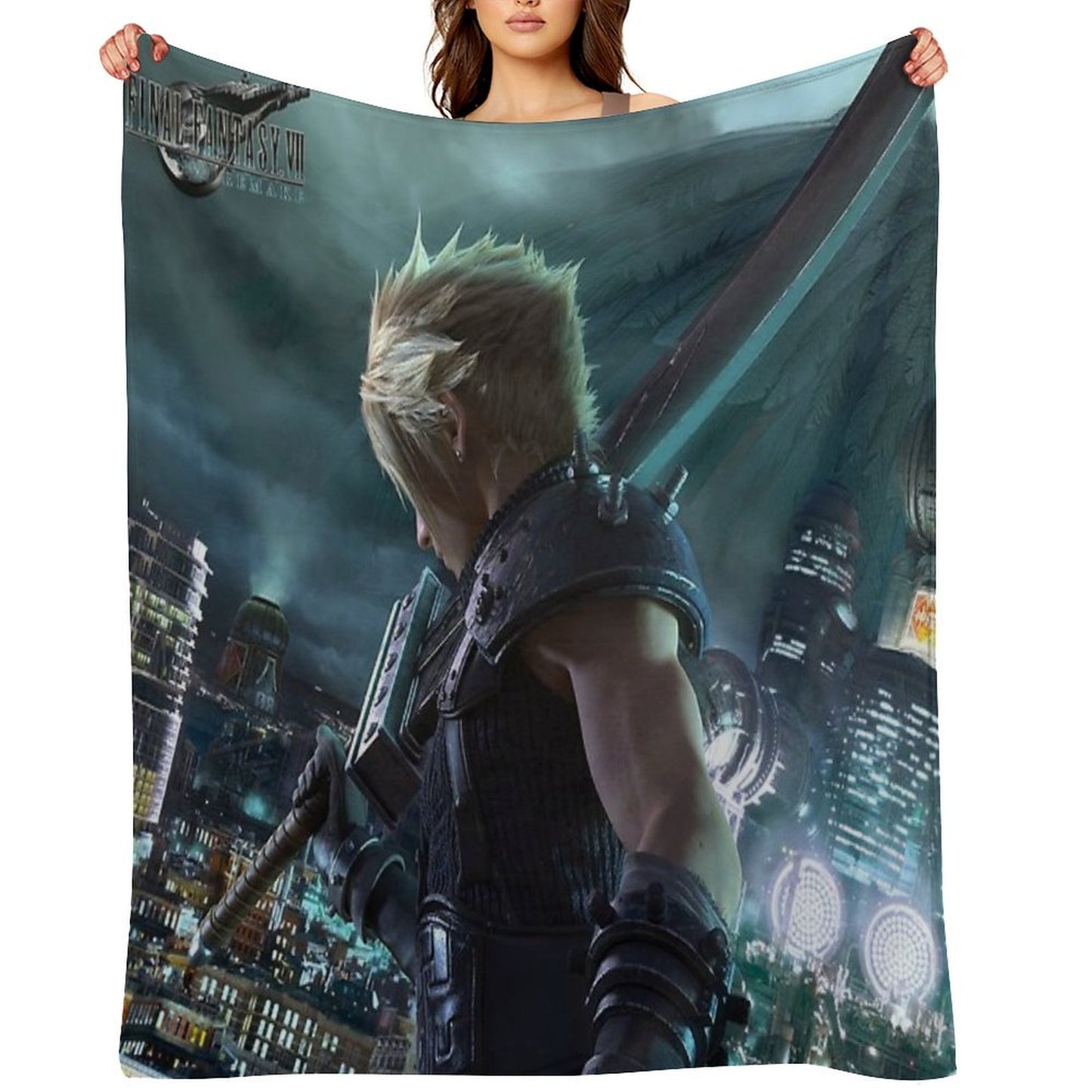 Cloud Final Fantasy VII Remake Throw Blanket