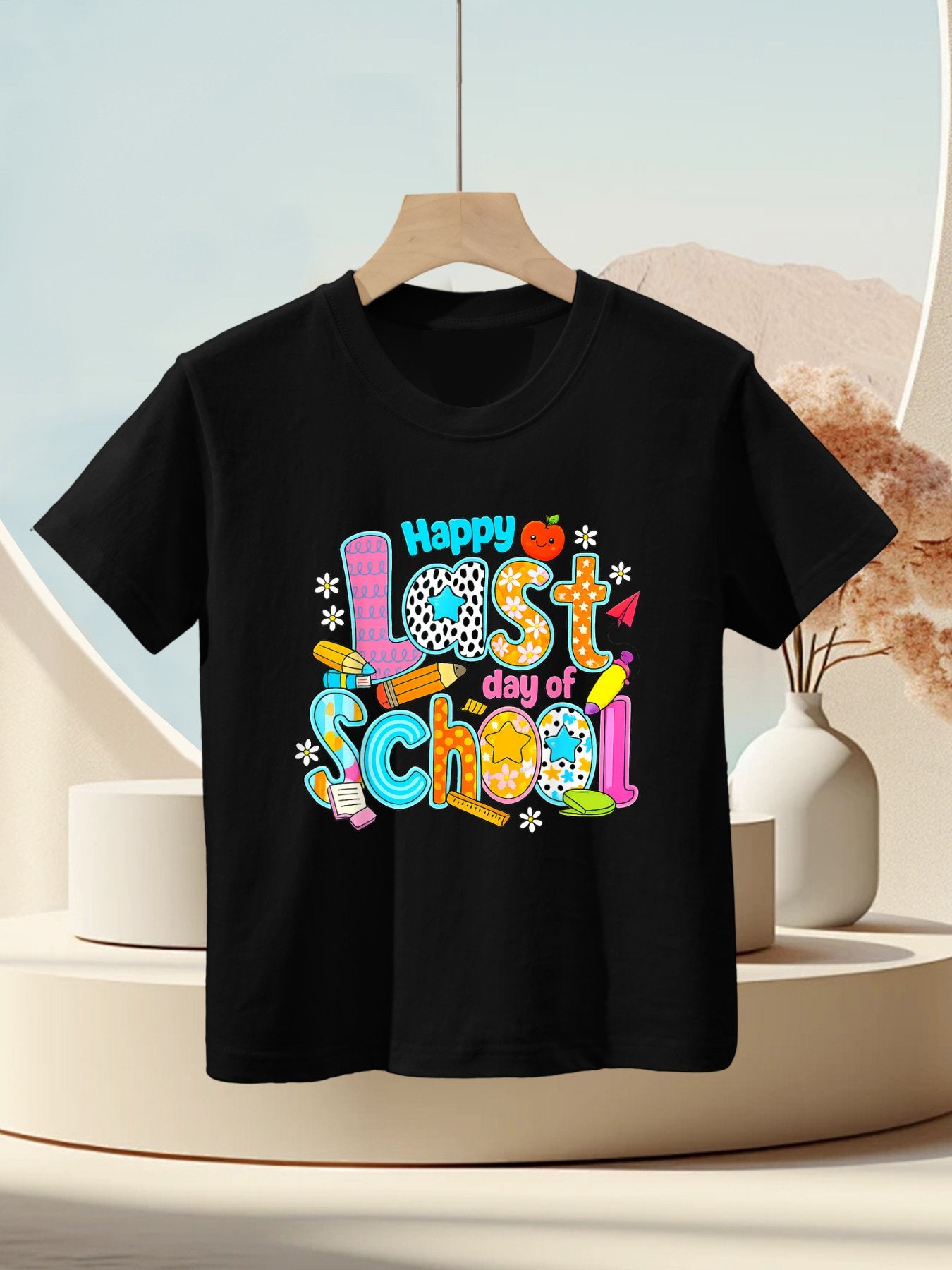 Happy Last Day Of School Graduation Teacher Student Kids Kids T-Shirt