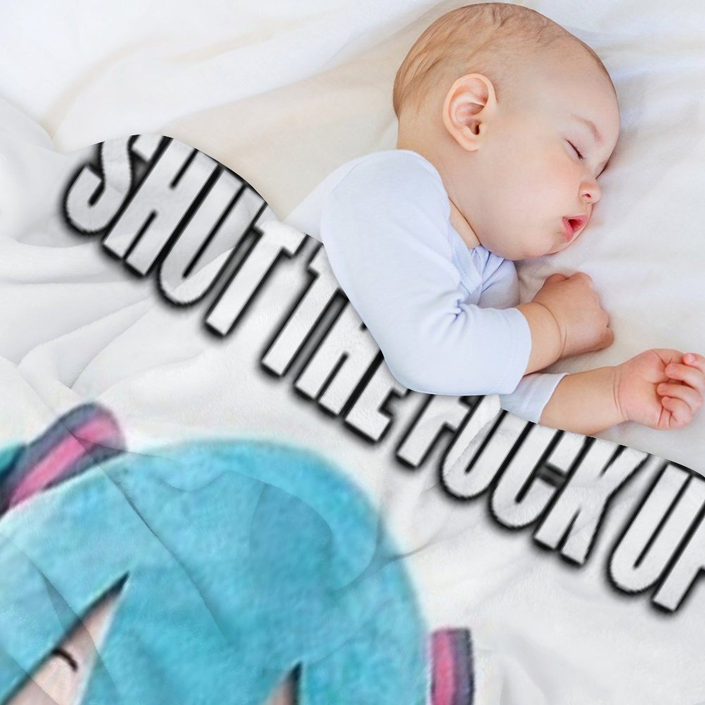 Hatsune Miku Plush Asks U 2 Cease Throw Blanket