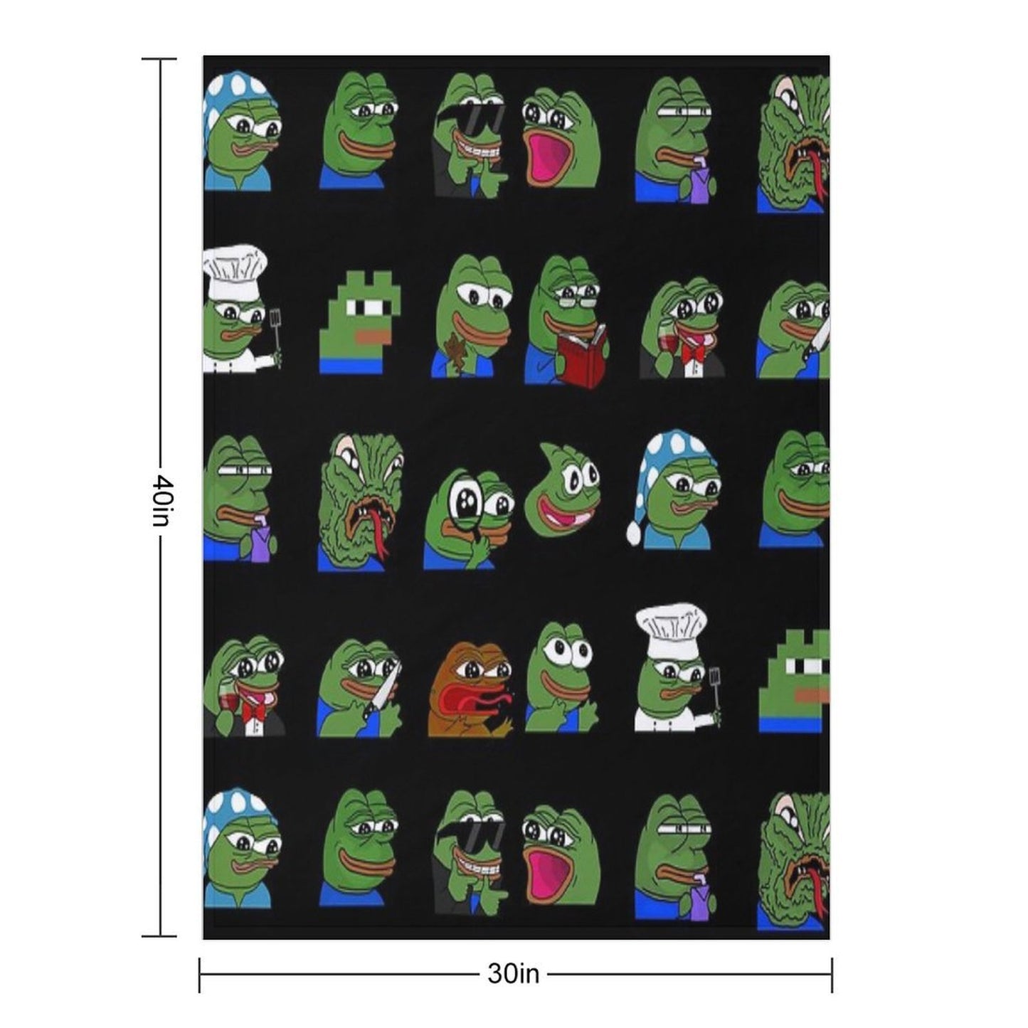 Pepe Peepo Variety Set (16 Pepes Edition) Throw Blanket