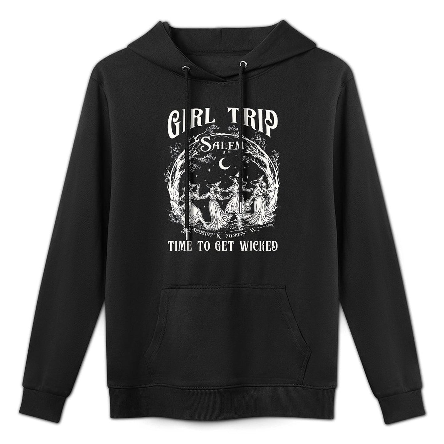 Retro Girls Trip Salem 1692 They Missed One Witch Halloween Shrink-Resistant Hoodie