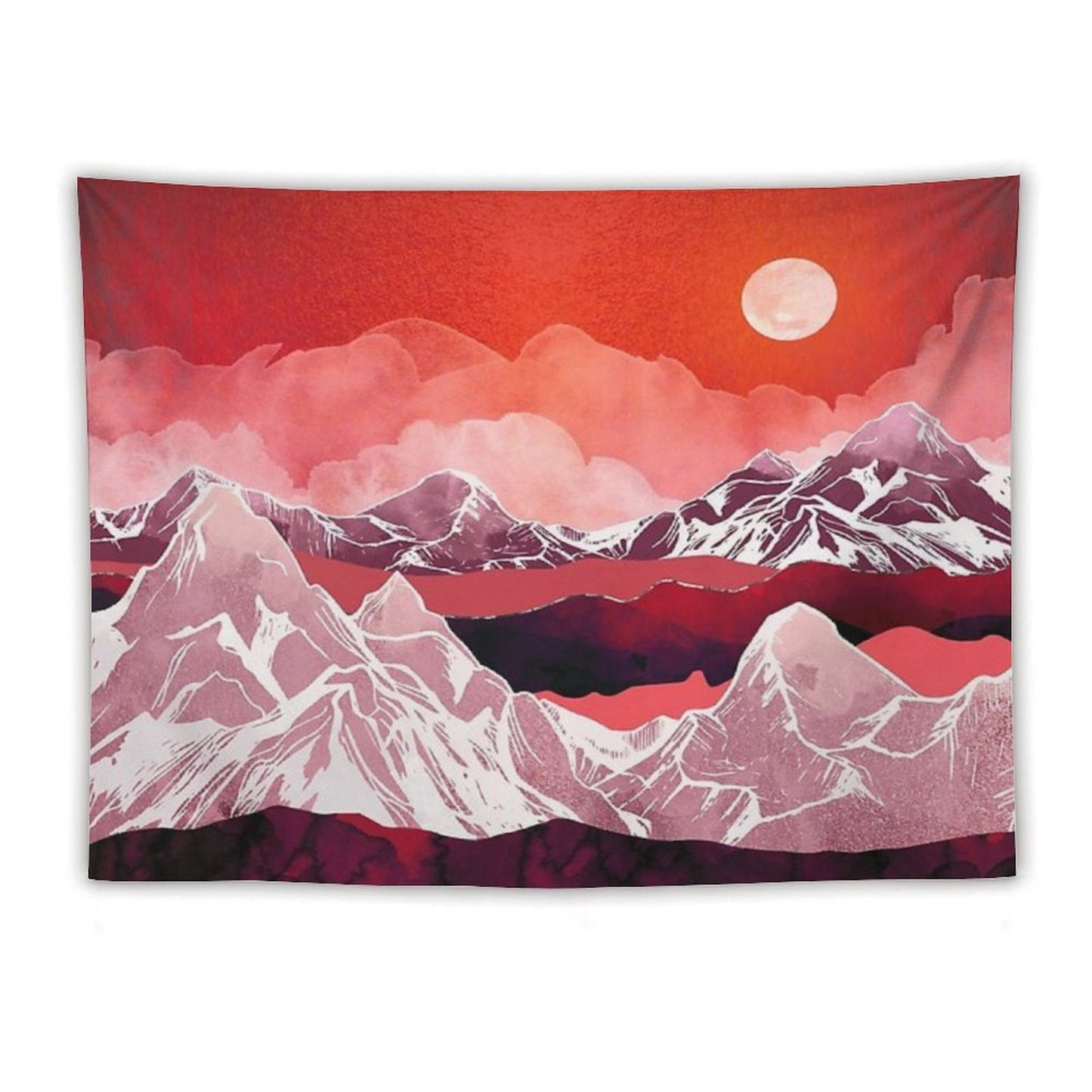 Scarlet Glow Tapestry