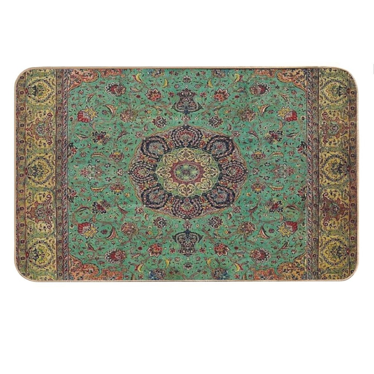 Vintage Antique Persian Carpet Bath Mat