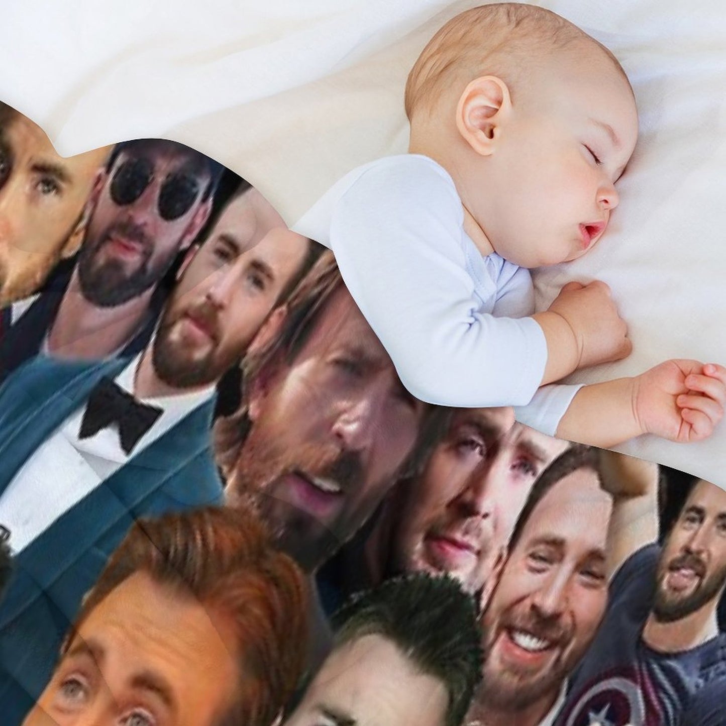 Chris Evans Collage Throw Blanket