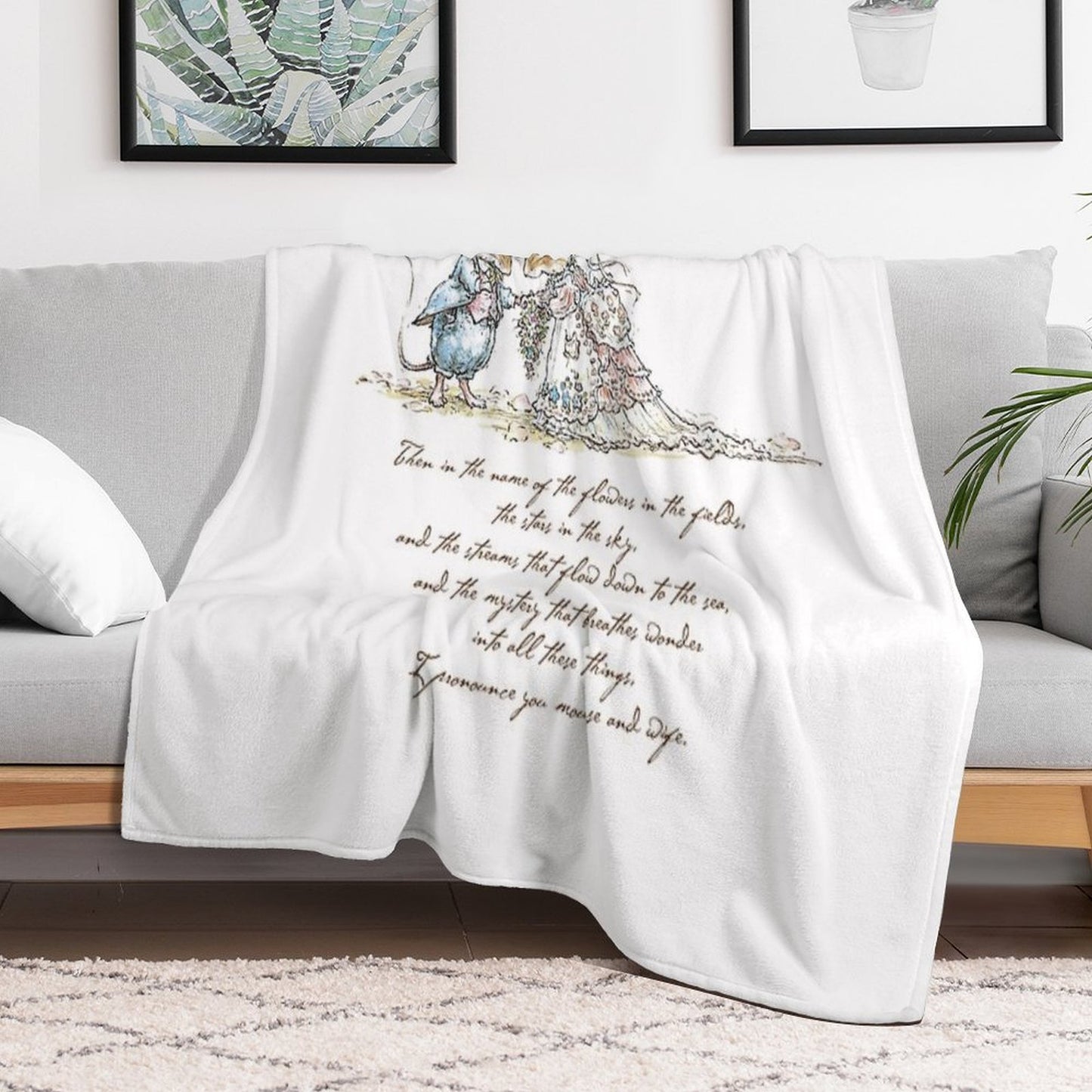 I Pronounce You Mouse And Wife Throw Blanket