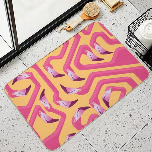 Flamingo Maze Bath Mat