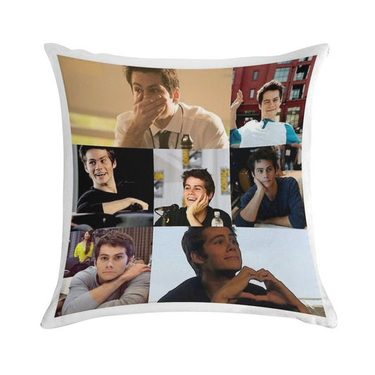 Dylan O'Brien Soft Hidden Zipper Throw Pillow