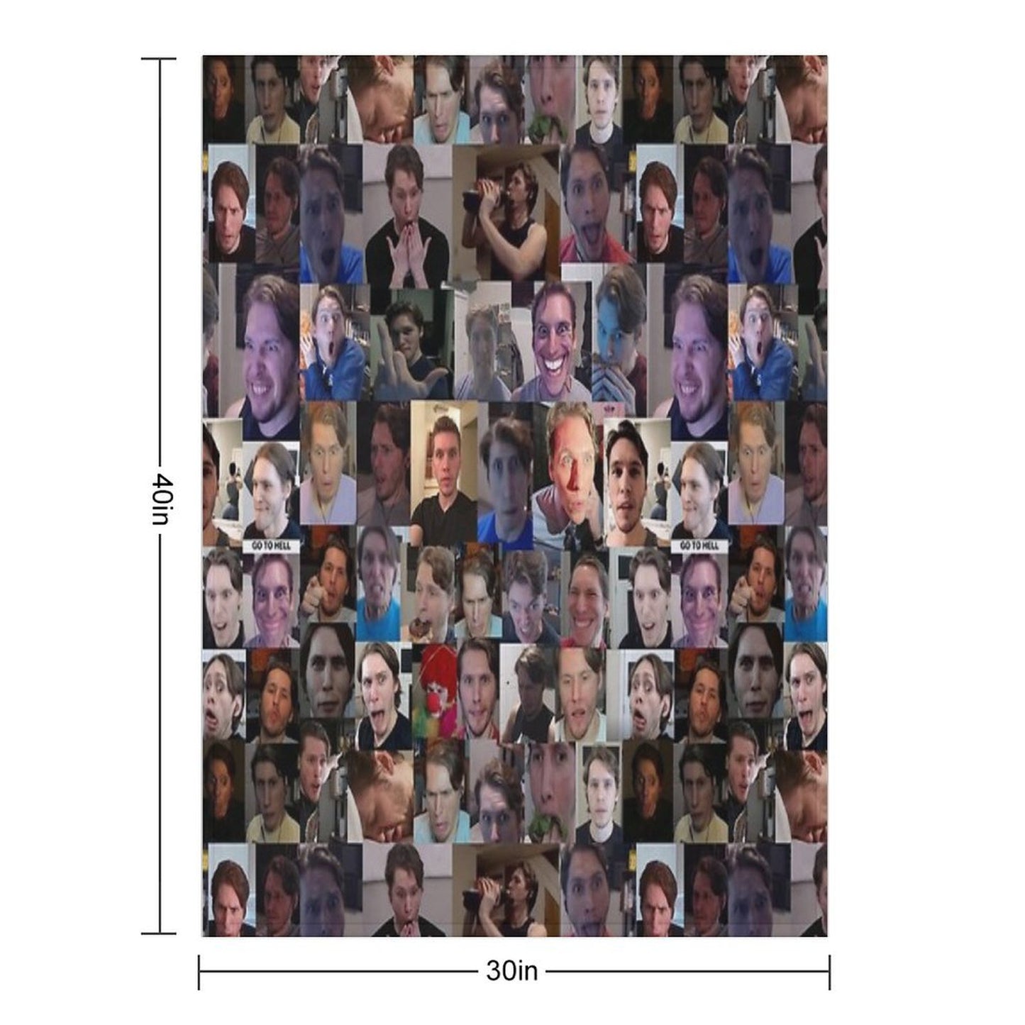 Jerma Collage Throw Blanket