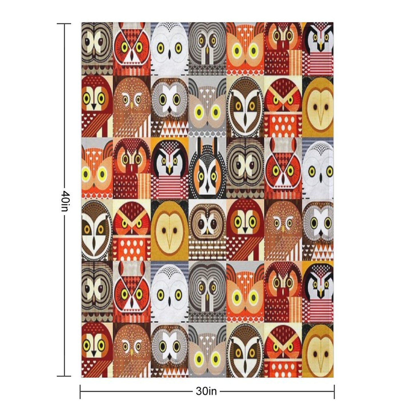 North American Owls Throw Blanket