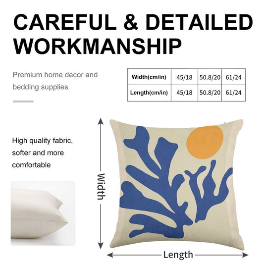 Sunshine Matisse Linen Throw Pillow Cover