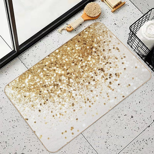 Gold Glam #2 (Photo of Glitter Only - Not Reflective) Bath Mat
