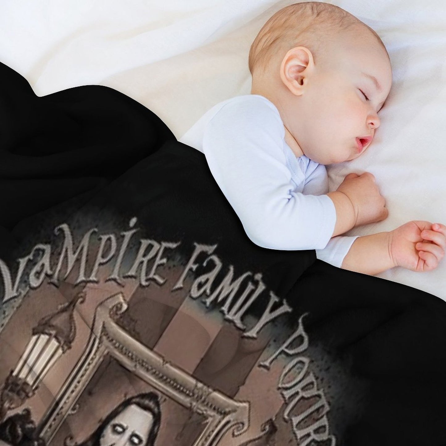 Vampire Family Portrait Throw Blanket
