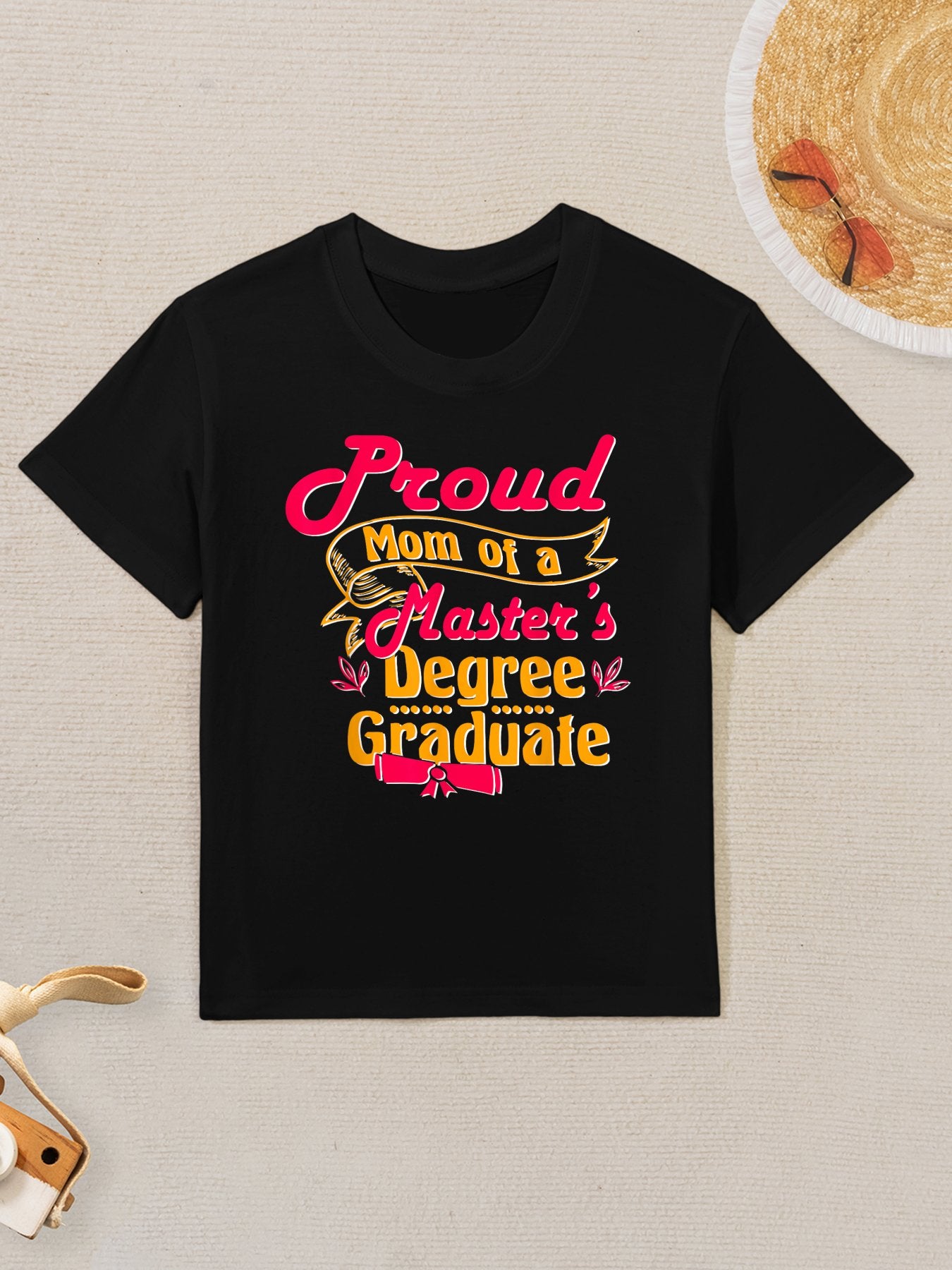 Proud Mom Of A Master'S Degree Graduate, Masters Graduation Kids T-Shirt