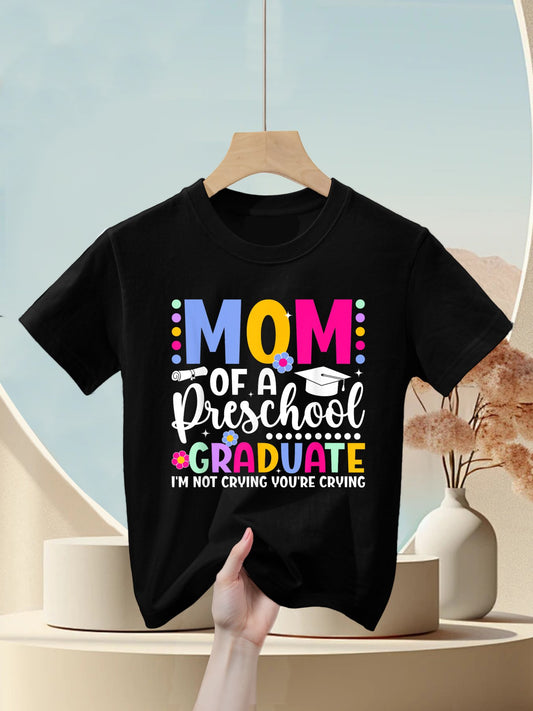 Mom Of A Preschool Graduate Mom Preschool Graduation Mama Kids T-Shirt