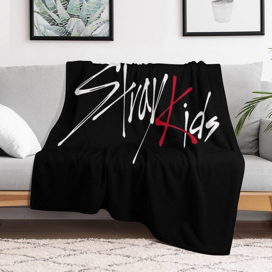 Stray Kids Logo Throw Blanket