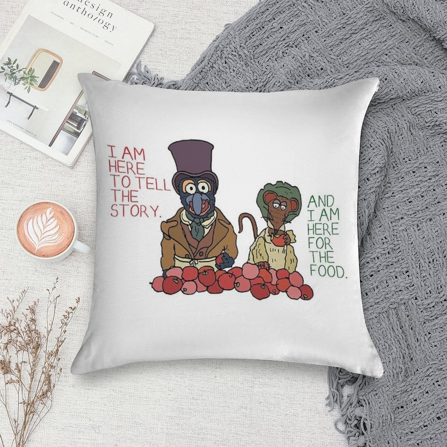 Muppet Christmas Carol - Gonzo And Rizzo Soft Easy Maintenance Throw Pillow